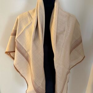 Vintage Cacharel Elegant Beige Scarf